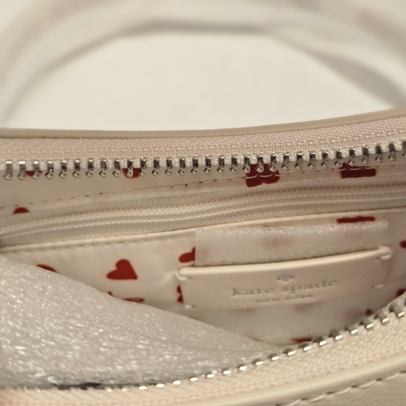 Kate Spade New York Nova Braided Strap Shoulder Leather Bag Heart Charm NWT Pink - Picture 7 of 7